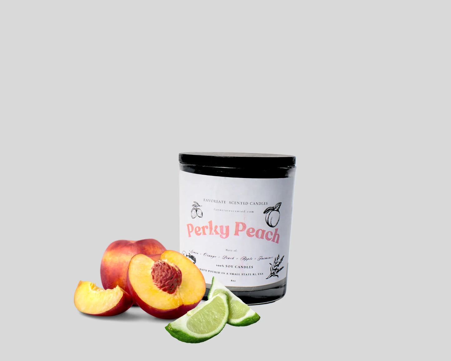 Perky peach soy candle - FAVORIATE SCENTED